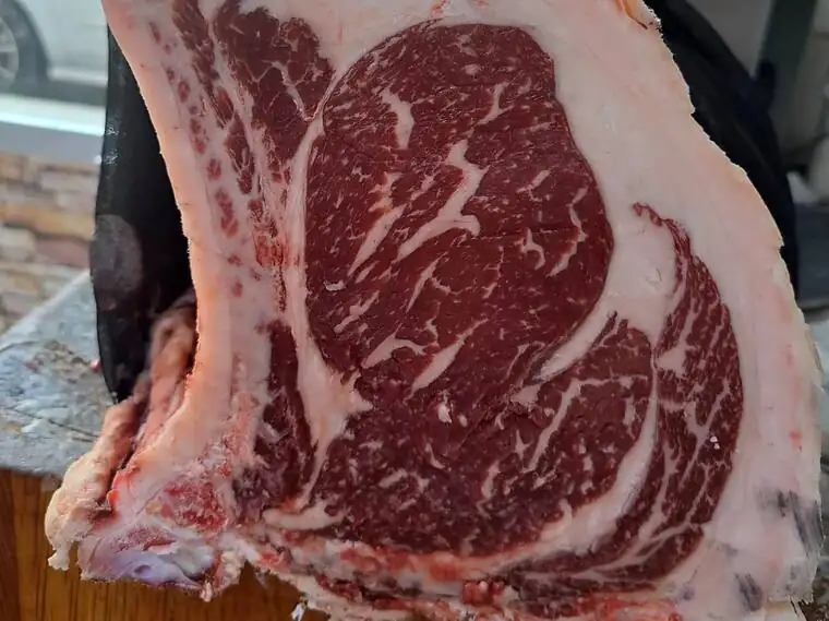 Chuletón de vacuno con su veteado
